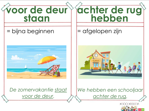 voor de deur staan