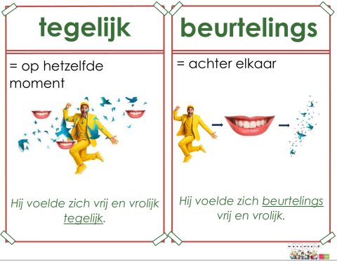 tegelijk