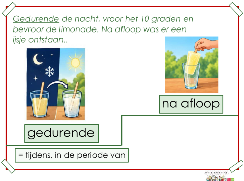 gedurende